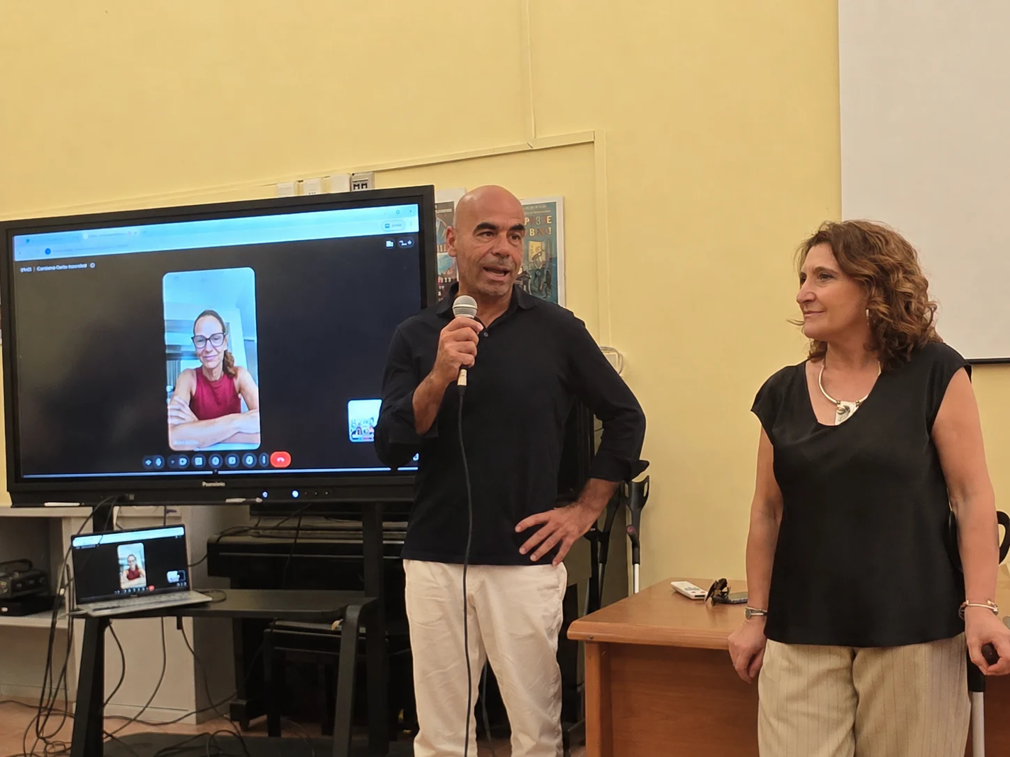 Valter Spano, Maria Pia Foresta and Anna Juricic (video call)